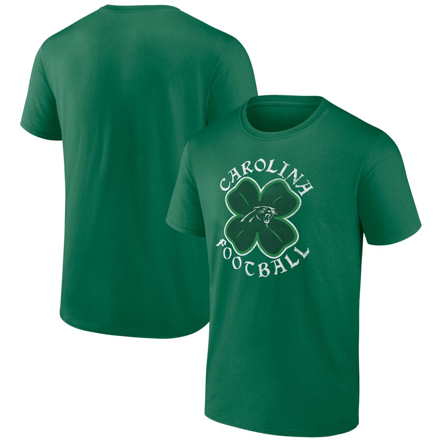 Men's Carolina Panthers Kelly Green St. Patrick's Day Celtic T-Shirt